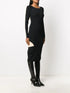 Front n' Back ribbed-knit dress